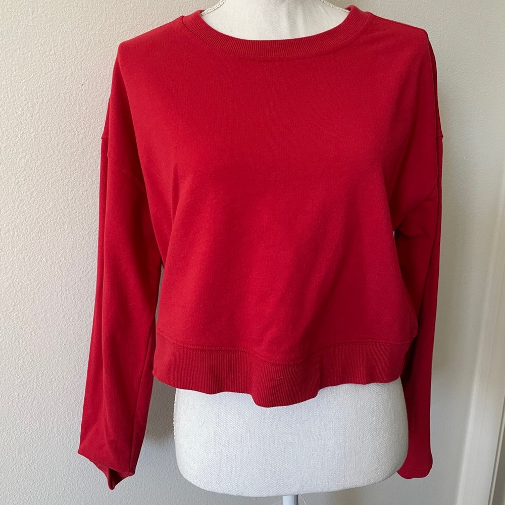 Red pullover sweater